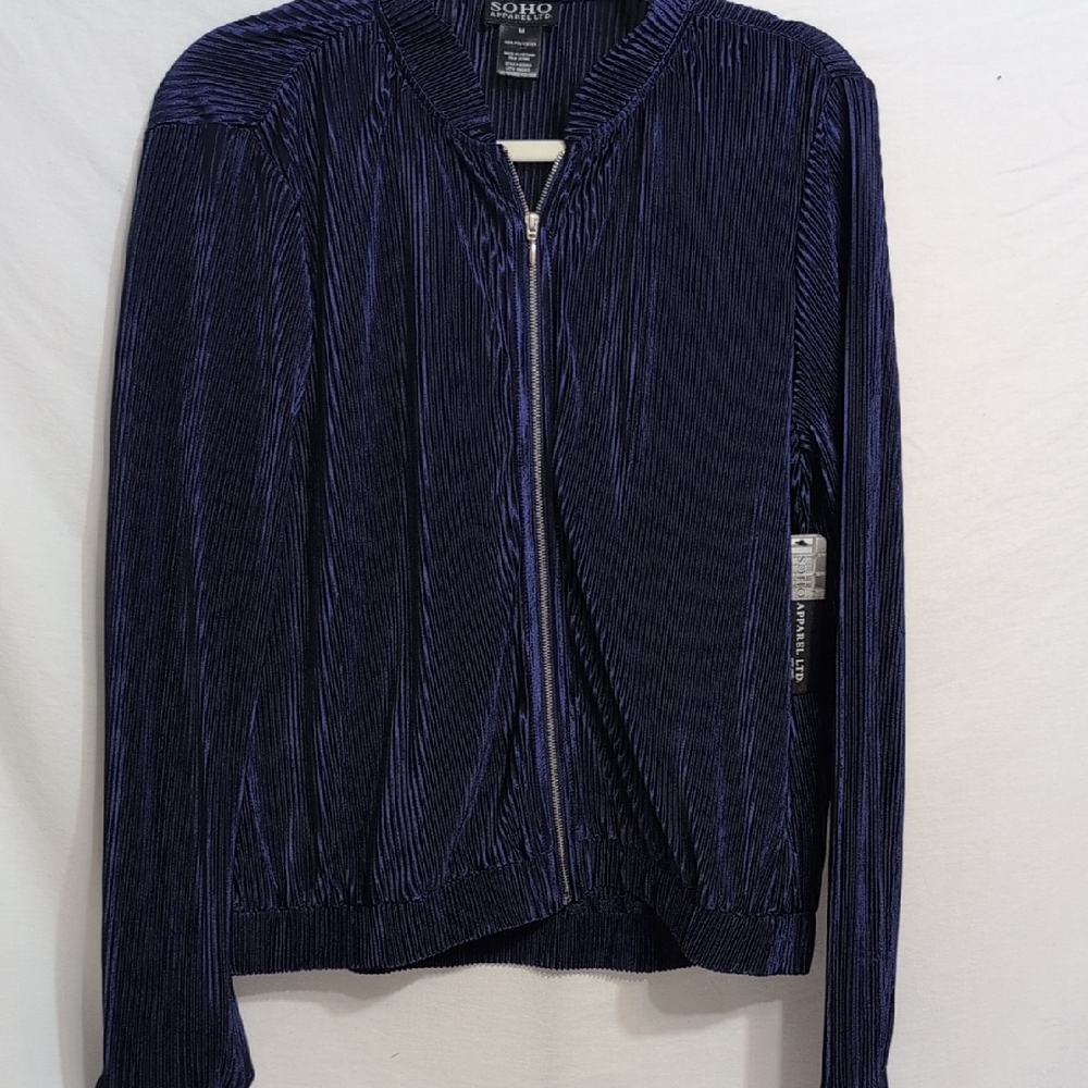 Soho Women's Deep Blue Bomber Jacket